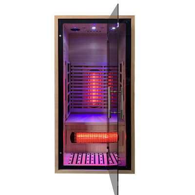 1 sauna infrarossa bassa di FME di dimensione della persona con la porta di vetro temperata 8mm