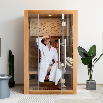 Il lusso del fornitore della fabbrica si rilassa la stanza infrarossa lontana di legno di sauna per la persona 2