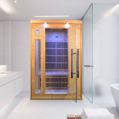 Pannello di legno solido dell'interno Heater Far Infrared Sauna Room del carbonio della famiglia per la persona 2