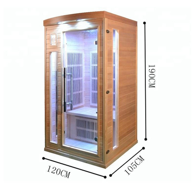 stanza asciutta infrarossa lontana di legno di lusso di sauna 1750W dell'interno per la persona 2