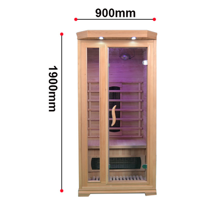 Riscaldatore in ceramica Hemlock Home Sauna Room Colore legno Pannello di controllo del computer