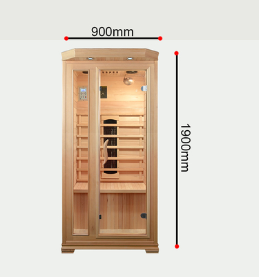 Rettangolare Hemlock Home Sauna Room 8mm vetro temperato 1 anno di garanzia