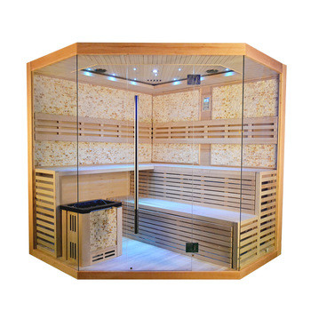 5 - Stanza di sauna a vapore tradizionale della cicuta di lusso di dimensione della persona 8 con il riscaldatore della stufa 6kw