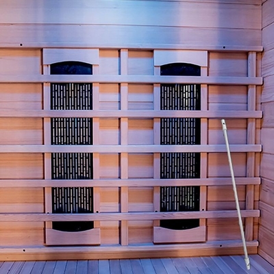 Colore del legno Luce colorata interna per interni Sauna a infrarossi per 2 persone Dimensione 1750W