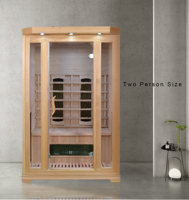 Colore del legno Luce colorata interna per interni Sauna a infrarossi per 2 persone Dimensione 1750W