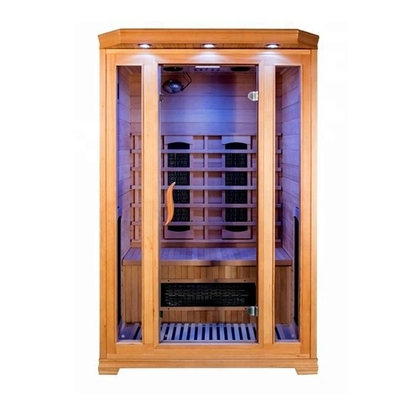 Canadian Hemlock 2 Person 1750W Home Sauna Room con sistema di sicurezza