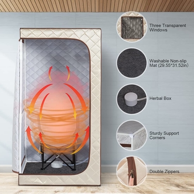 Sauna a vapore portatile da 4 litri con controllo del tempo 0-99 minuti e stoffa impermeabile