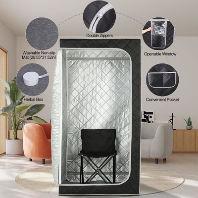 110-120V AC 60Hz Sauna a vapore portatile con finestre trasparenti e panno impermeabile