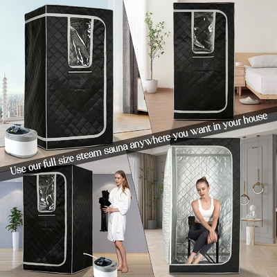 110-120V AC 60Hz Sauna a vapore portatile con finestre trasparenti e panno impermeabile