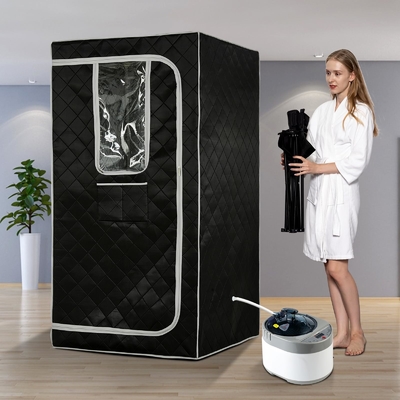 Sauna a vapore portatile a grandezza naturale con controllo del tempo 0 - 99 minuti e finestre trasparenti
