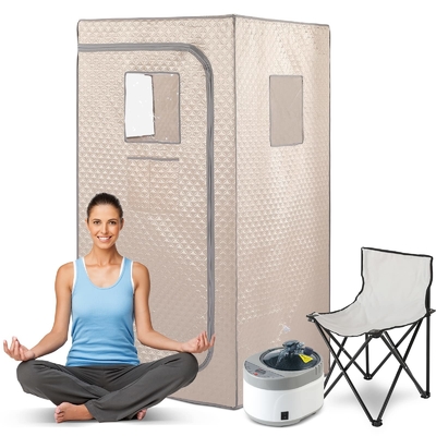 Tenda di sauna a vapore portatile di tela impermeabile full size 1500W per rilassarsi