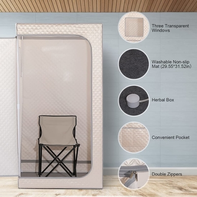 1 persona Sauna portabile per la casa Sauna portabile a corpo intero Stand-up Sauna umida interna