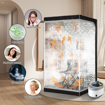 Sauna a vapore portatile con finestre trasparenti Risparmio di tempo per palestra o salone di sauna Effetto