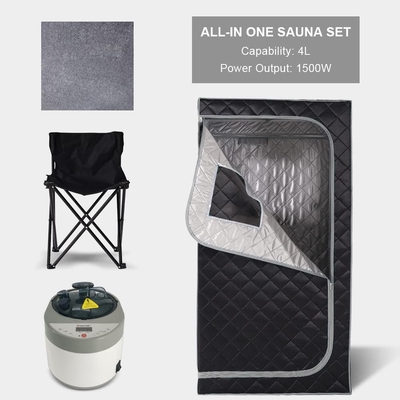 1500W 4L Full Body Sauna portatile per la casa con controllo del tempo 0 - 99 minuti