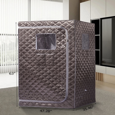 Sauna a vapore portatile grigio a grandezza naturale Sauna a casa con capacità di 4 litri di acqua