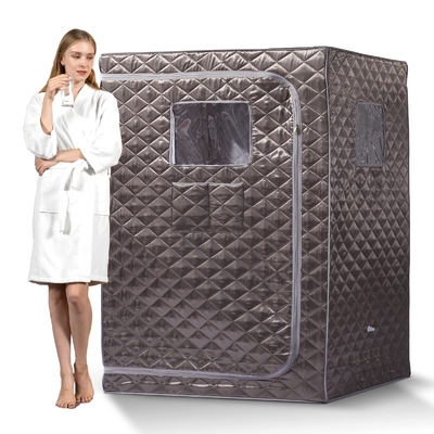 Sauna a vapore portatile grigio a grandezza naturale Sauna a casa con capacità di 4 litri di acqua