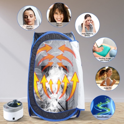 4L Full Size Portatile Sauna a Vapore Tissu Impermeabile Per Il Rilassamento Ultimo
