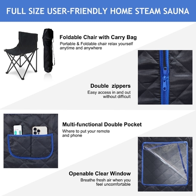 4L Full Size Portatile Sauna a Vapore Tissu Impermeabile Per Il Rilassamento Ultimo