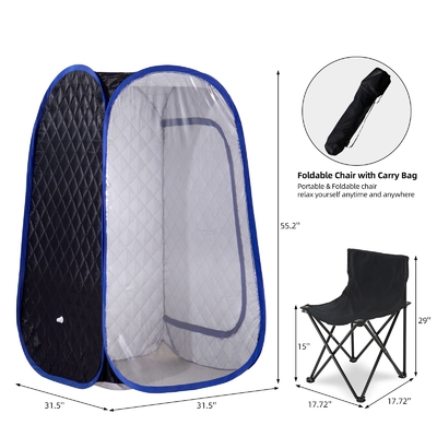 Sauna a vapore portatile pieghevole a grandezza completa per 1 persona