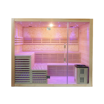 Sauna a vapore tradizionale finlandese Sala 6kw Stufa Sauna a cicuta per 3 persone