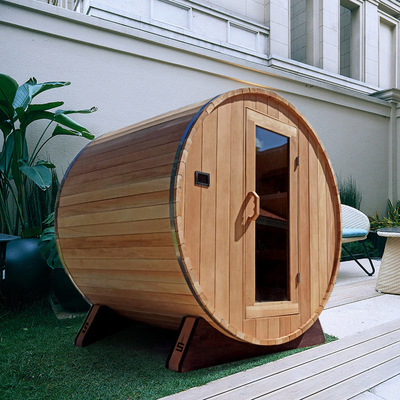 Barrillo esterno in legno di pino canadese Sala tradizionale di sauna a vapore 6000W