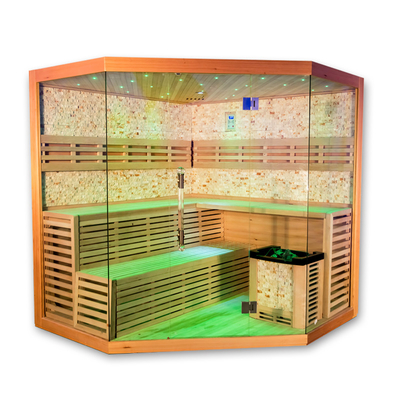 Sala di sauna tradizionale di lusso per 5 - 6 persone Sala di sauna a vapore di sale dell'Himalaya