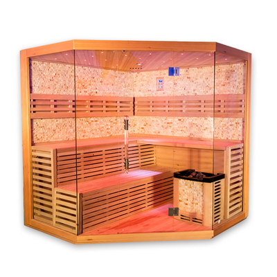 Sala di sauna tradizionale di lusso per 5 - 6 persone Sala di sauna a vapore di sale dell'Himalaya