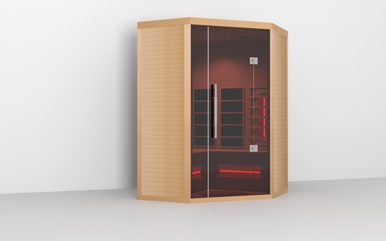Customized Luxury Prefabbricato In Legno Indoor Sudore Infrarosso Sauna Camera 5 Persone
