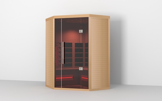 Customized Luxury Prefabbricato In Legno Indoor Sudore Infrarosso Sauna Camera 5 Persone