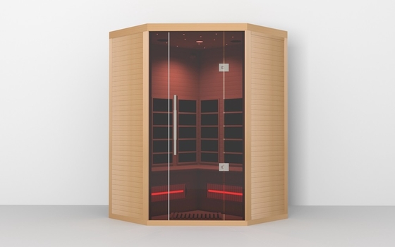 Customized Luxury Prefabbricato In Legno Indoor Sudore Infrarosso Sauna Camera 5 Persone