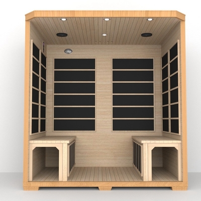 Smartmak Sauna a bassa emf vicino infrarossi 4 persone Sauna a infrarossi a cedro rosso
