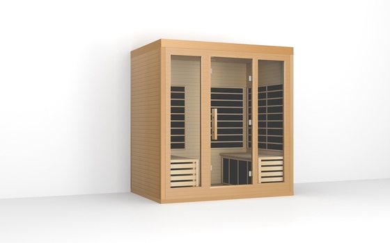 ODM OEM Legno Massello Grande Sauna Infrarosso Lontano Per 4 Persone