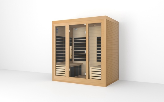 ODM OEM Legno Massello Grande Sauna Infrarosso Lontano Per 4 Persone