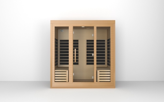 ODM OEM Legno Massello Grande Sauna Infrarosso Lontano Per 4 Persone
