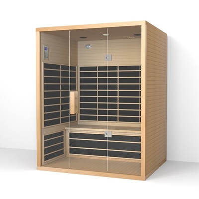Sauna a infrarossi in legno per uso commerciale 3 - 4 persone Sala sauna a infrarossi per uso domestico
