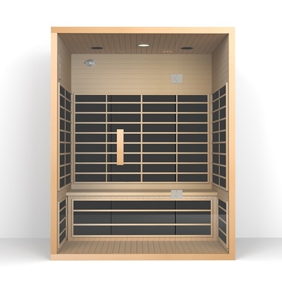 Sauna a infrarossi in legno per uso commerciale 3 - 4 persone Sala sauna a infrarossi per uso domestico