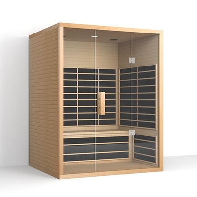 Sauna a infrarossi in legno per uso commerciale 3 - 4 persone Sala sauna a infrarossi per uso domestico