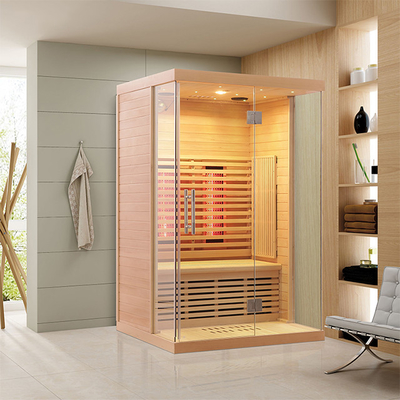 Caldaia in fibra di carbonio Hemlock Sauna a infrarossi lontani Sauna per 2 persone
