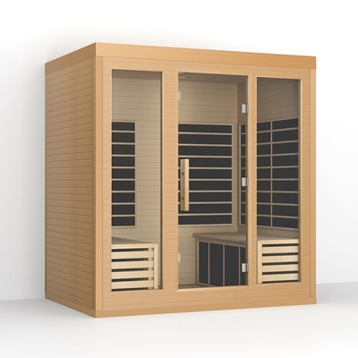 ODM OEM Legno Massello Grande Sauna Infrarosso Lontano Per 4 Persone