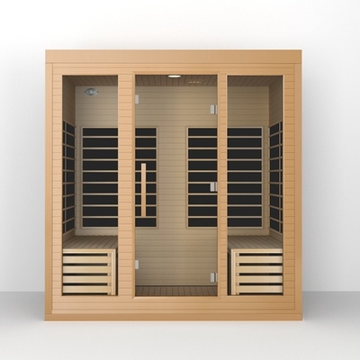 ODM OEM Legno Massello Grande Sauna Infrarosso Lontano Per 4 Persone