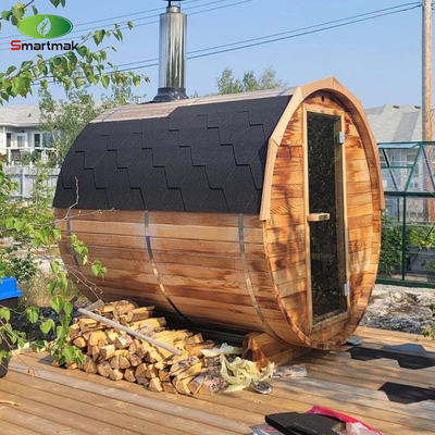 Sauna all'aperto con stufa a legna per 6 persone