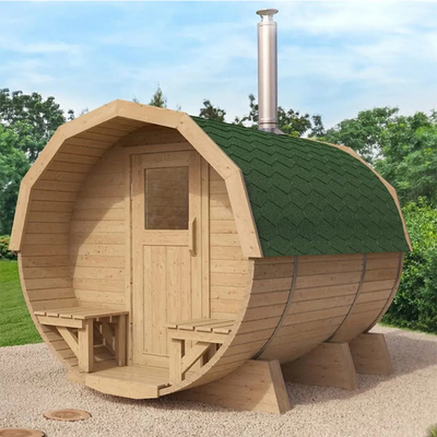 Sauna di legno massello impermeabile per esterni 2 - 6 persone