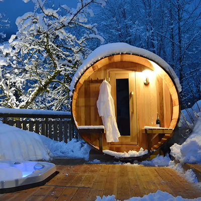 Sauna a vapore secco in legno Sala di sauna Salute Bagno in legno Barile Sauna a vapore