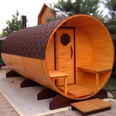 Sauna a vapore secco in legno Sala di sauna Salute Bagno in legno Barile Sauna a vapore
