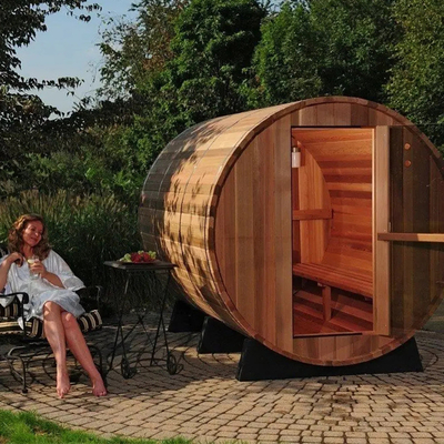 Sauna all'aperto a legna a legna a vapore secco per 6 persone