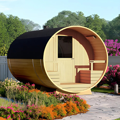 Sauna a vapore con stufe a legna