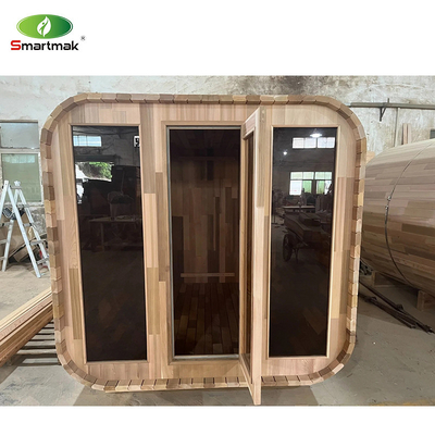 Sauna esterna a vetro completo con ventilazione regolabile Sistema musicale Bluetooth Voltaggio 220V