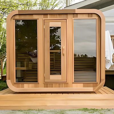 Sauna asciutta esterna per 6 persone con ventilazione regolabile