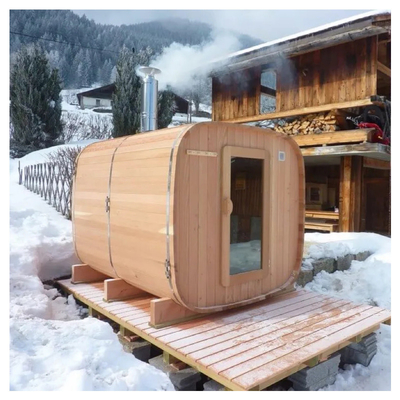 Sauna esterna a vetro completo con ventilazione regolabile Sistema musicale Bluetooth Voltaggio 220V