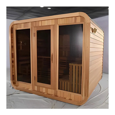 Sauna asciutta esterna per 6 persone con ventilazione regolabile